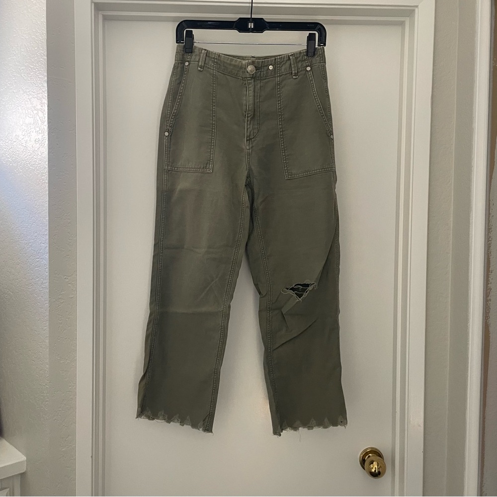 Rag & Bone Green Cargo Pants Straight-Leg